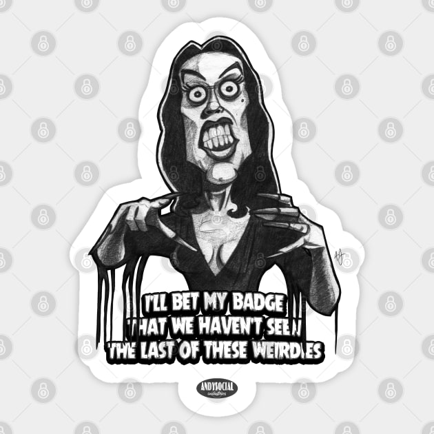 Vampira Sticker by AndysocialIndustries